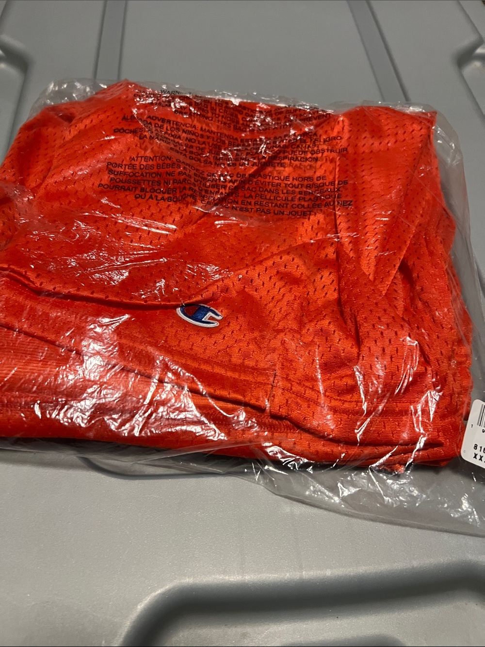 Champion Red-Orange Mesh Athletic Jersey with C Patch Sz 3XL